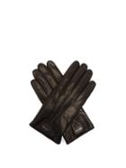 Matchesfashion.com Prada - Logo Plaque Nappa Leather Gloves - Mens - Black