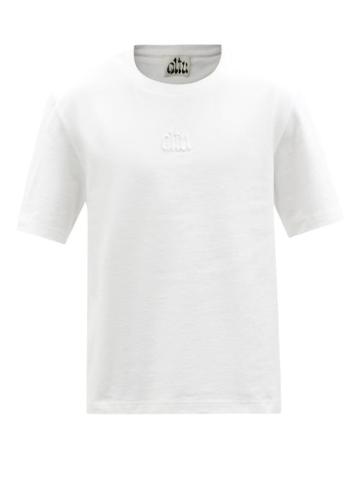 Altu - Logo-embroidered Cotton-jersey T-shirt - Mens - White