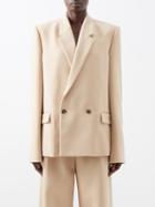 Wardrobe.nyc Wardrobe. Nyc - X Hailey Bieber Double-breasted Wool Blazer - Womens - Beige