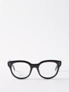 Celine Eyewear - Round Acetate Glasses - Womens - Black Clear
