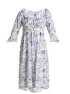 Matchesfashion.com Thierry Colson - Chintz Antoinette Printed Cotton Dress - Womens - Blue White