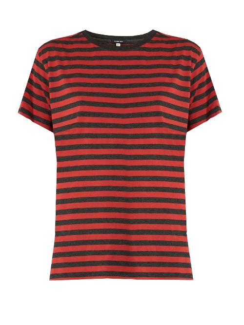 R13 Striped Boyfriend-fit Cotton T-shirt
