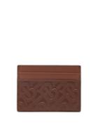 Matchesfashion.com Burberry - Sandon Tb Embossed Leather Cardholder - Mens - Brown