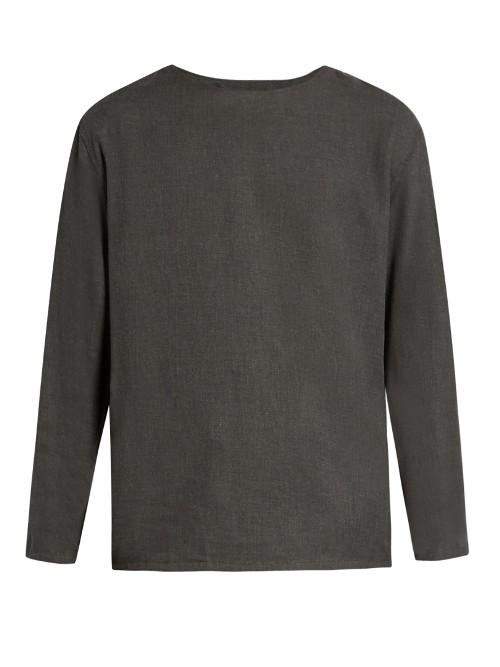 Lemaire Long-sleeved Cotton And Cashmere-blend T-shirt