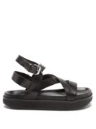 Isabel Marant - Nerise Leather Flatform Sandals - Womens - Black