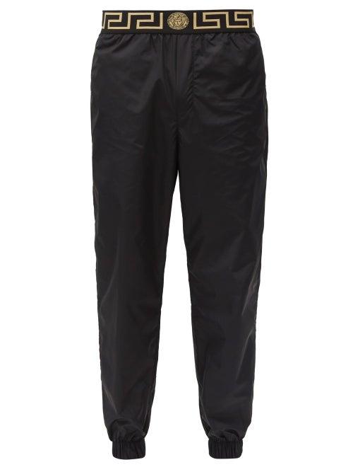 Matchesfashion.com Versace - Greco-jacquard Technical Track Pants - Mens - Black Multi