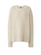 Matchesfashion.com Joseph - Round-neck Brushed-knit Sweater - Womens - Ivory