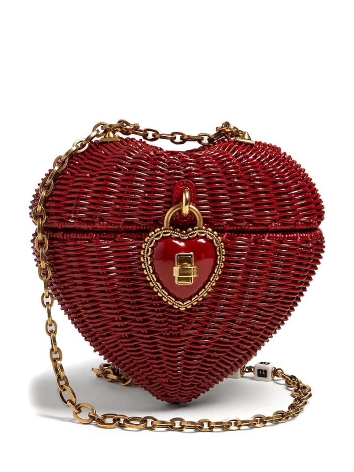 Dolce & Gabbana All The Lovers Wicker Basket Bag