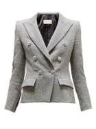 Matchesfashion.com Alexandre Vauthier - Double Breasted Crystal Button Jacket - Womens - Grey Multi