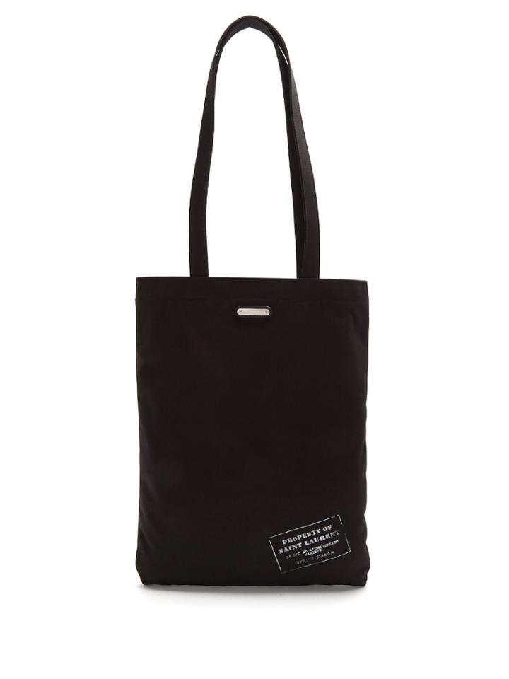 Saint Laurent Logo-print Canvas Tote Bag