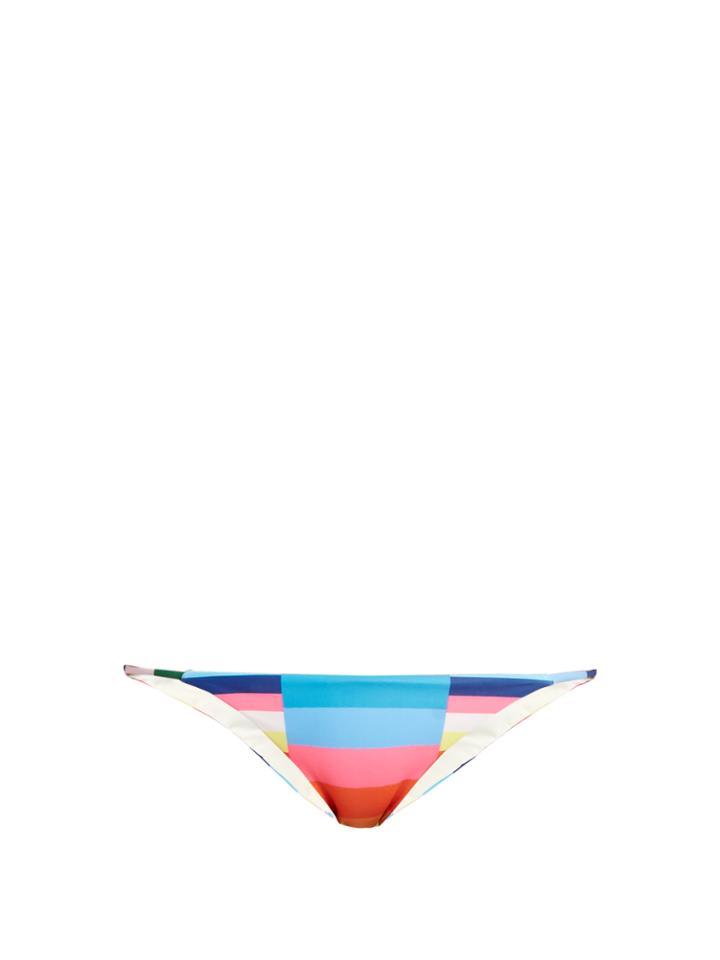 Mara Hoffman Vela Rainbow-stripe Print Bikini Briefs