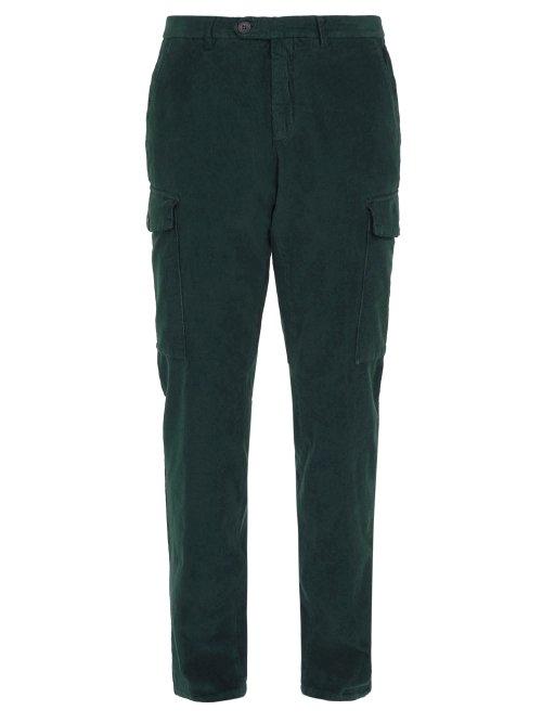 Matchesfashion.com Thom Sweeney - Straight Leg Corduroy Trousers - Mens - Green