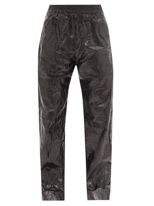 Walter Van Beirendonck - Crinkled Tyvek-vinyl Trousers - Mens - Black