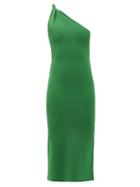 Ladies Rtw Galvan - Persephone One-shoulder Knitted Dress - Womens - Green