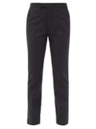 Matchesfashion.com Raf Simons - Side-stripe Wool-blend Twill Straight-leg Trousers - Womens - Black
