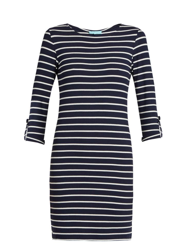 Melissa Odabash Maddie Striped-knit Dress
