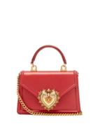 Dolce & Gabbana - Devotion Leather Shoulder Bag - Womens - Dark Red
