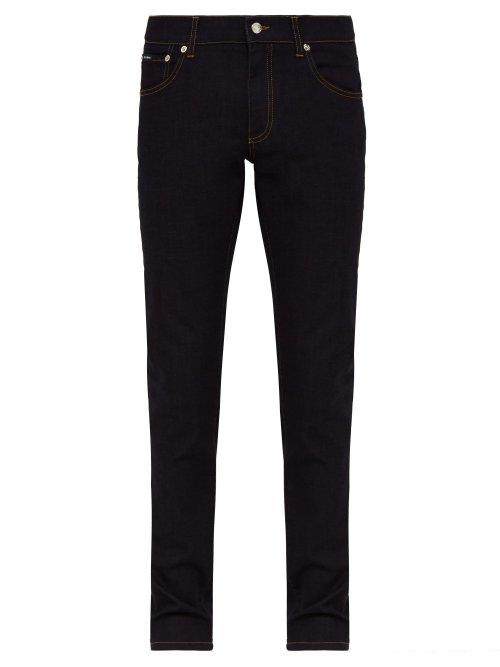 Matchesfashion.com Dolce & Gabbana - Raw Denim Skinny Fit Jeans - Mens - Navy
