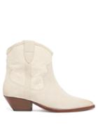 Matchesfashion.com Isabel Marant - Demar Suede Ankle Boots - Womens - White