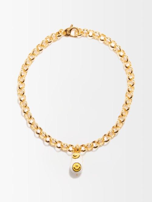 Joolz By Martha Calvo - Smiles All Around 14kt Gold-plated Necklace - Womens - Yellow Multi