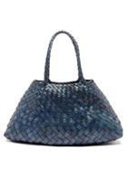 Dragon Diffusion - Santa Croce Large Woven-leather Tote Bag - Womens - Navy