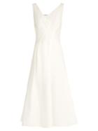 Mugler V-neck Abstract-panel Cotton Dress