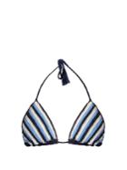 Anna Kosturova Crochet Striped Triangle Bikini Top
