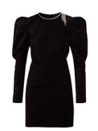 Matchesfashion.com Isabel Marant - Ziane Rhinestone Embellished Velvet Dress - Womens - Black