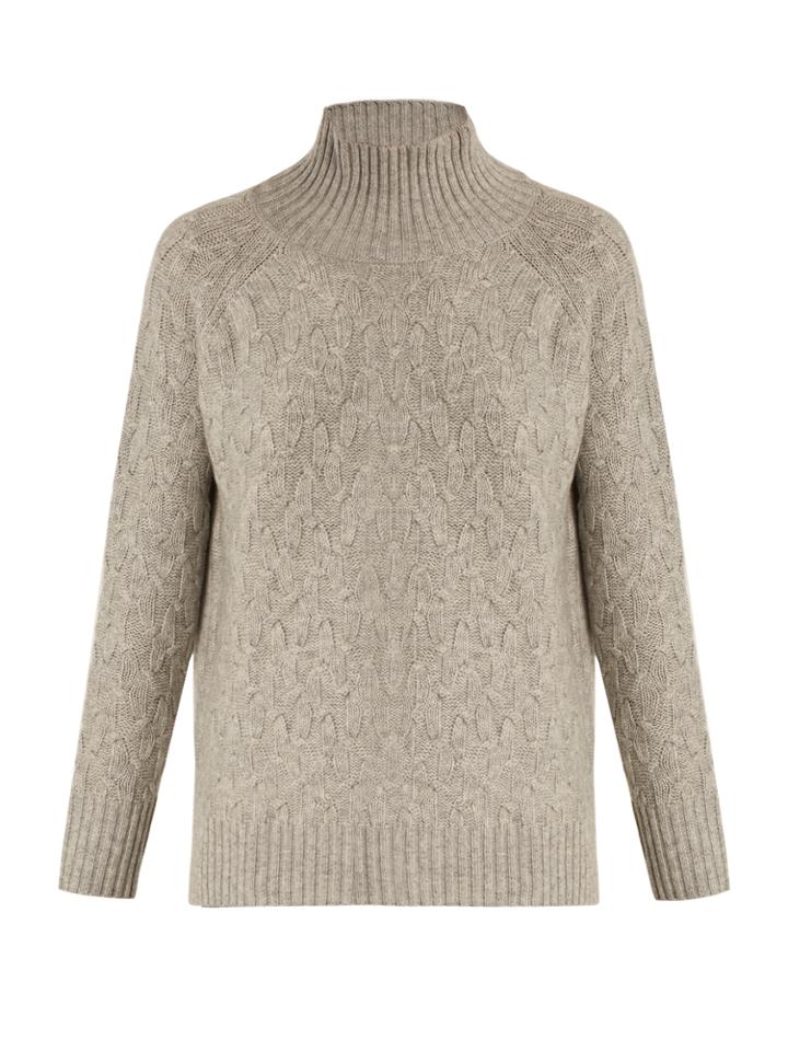 Allude High-neck Wool And Cashmere-blend Sweater