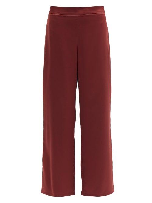 Matchesfashion.com Max Mara Leisure - Enfasi Trousers - Womens - Burgundy