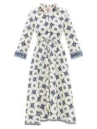 Matchesfashion.com Le Sirenuse, Positano - Lucy Positano-print Cotton-poplin Dress - Womens - Blue Print