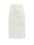 The Row - Tima Denim Midi Skirt - Womens - White