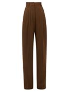 Matchesfashion.com Petar Petrov - Hector Tailored Wool-blend Trousers - Womens - Brown