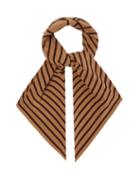 Totme - Monogram-print Silk Scarf - Womens - Brown Multi