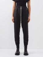 Rick Owens - Longline-drawstring Cupro Track Pants - Womens - Black