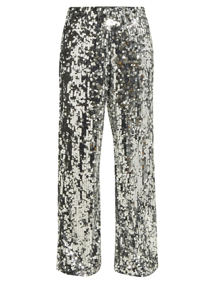 Mm6 Maison Margiela Sequinned Mesh Wide-leg Trousers