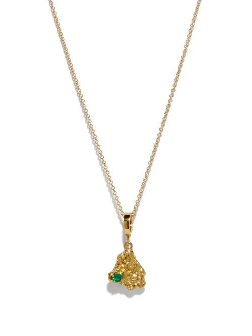 Ladies Fine Jewellery Azlee - Emerald & 18kt Gold Pendant Necklace - Womens - Green Gold