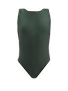 Matchesfashion.com Adriana Degreas - Low-back Cutout Swimsuit - Womens - Dark Green