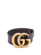 Matchesfashion.com Gucci - Gg Logo Leather Belt - Womens - Black