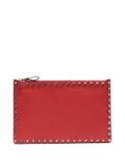 Valentino Rockstud Grained-leather Pouch