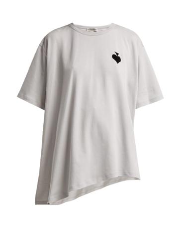 Matchesfashion.com Vika Gazinskaya - Flocked Spade Cotton T Shirt - Womens - Grey Multi