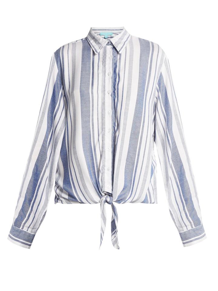 Melissa Odabash Inny Striped Beach Shirt
