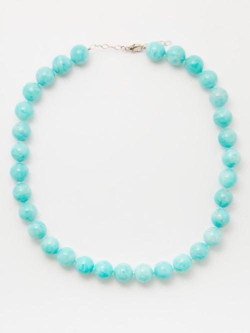 Jia Jia - Oracle Amazonite & 14kt Gold Necklace - Womens - Blue Multi