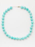 Jia Jia - Oracle Amazonite & 14kt Gold Necklace - Womens - Blue Multi