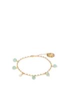 Matchesfashion.com Ancient Greek Sandals - Jade-beaded 24kt Gold-plated Chain Anklet - Womens - Green Gold