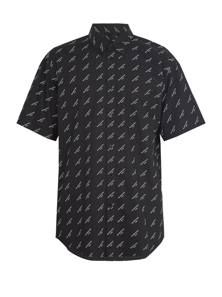 Balenciaga Short-sleeved Logo-print Shirt