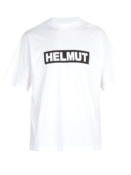 Matchesfashion.com Helmut Lang - Logo Print Cotton T Shirt - Mens - White