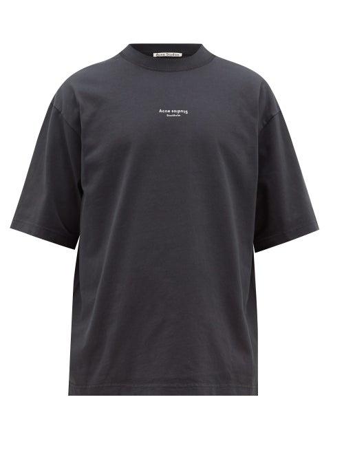 Matchesfashion.com Acne Studios - Extorr Logo-print Cotton T-shirt - Mens - Black