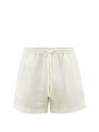 Commas - Mid-cut Linen-hopsack Shorts - Mens - White