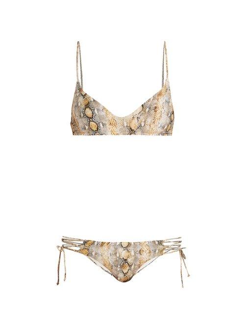 Matchesfashion.com Melissa Odabash - Elba Python Print Bikini - Womens - Python
